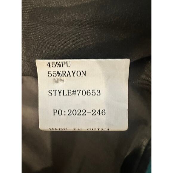 Michel Design – Faux Leather Moto Jacket – Black – Size Small - Picture 3 of 4